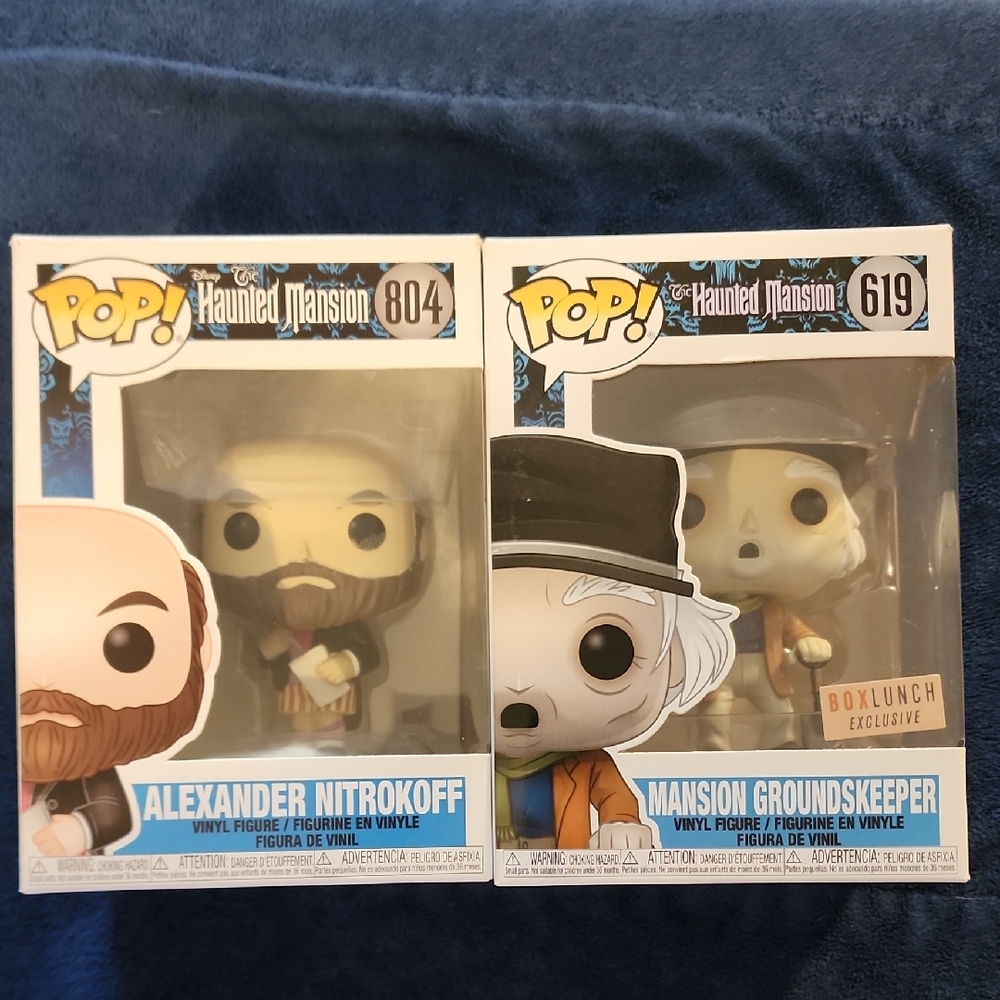 Bundle Of 2-Funko Haunted Mansion Alexander Nitrokoff and Groundskeeper Figures
